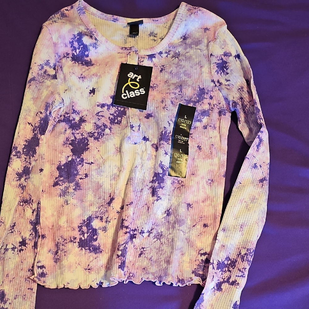 Art Class Pastel Tie-Dye Long Sleeve Shirt